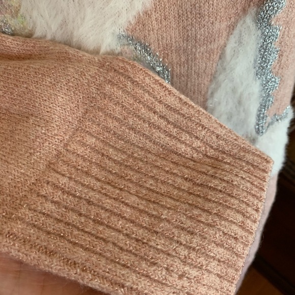 NWT LAUREN CONRAD Size XL Pink Narwhal Sweater - Picture 4 of 7